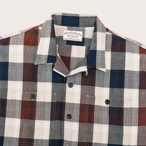 Rustic short sleeve camp shirt by Filson | Heartwood / navy / s (Multicolor)