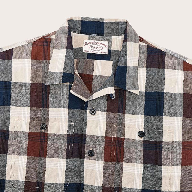 Rustic short sleeve camp shirt by Filson | Heartwood / navy / s (Multicolor)