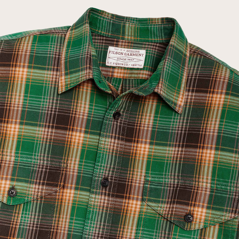 Lightweight alaskan guide shirt by Filson | Yellow / green / gra (Green)