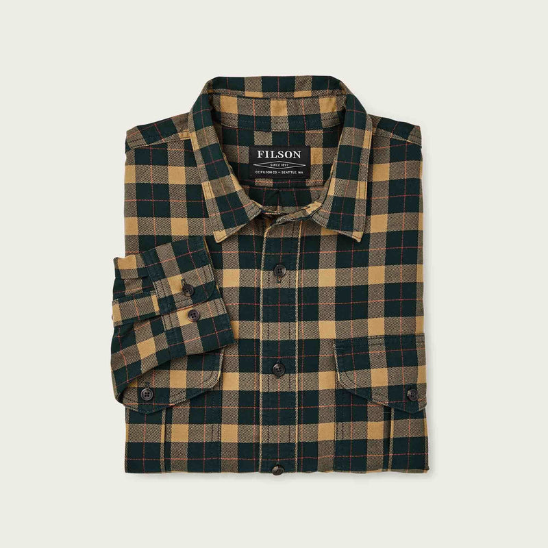 Lightweight alaskan guide shirt di Filson | Spruce bronze plaid (Green)