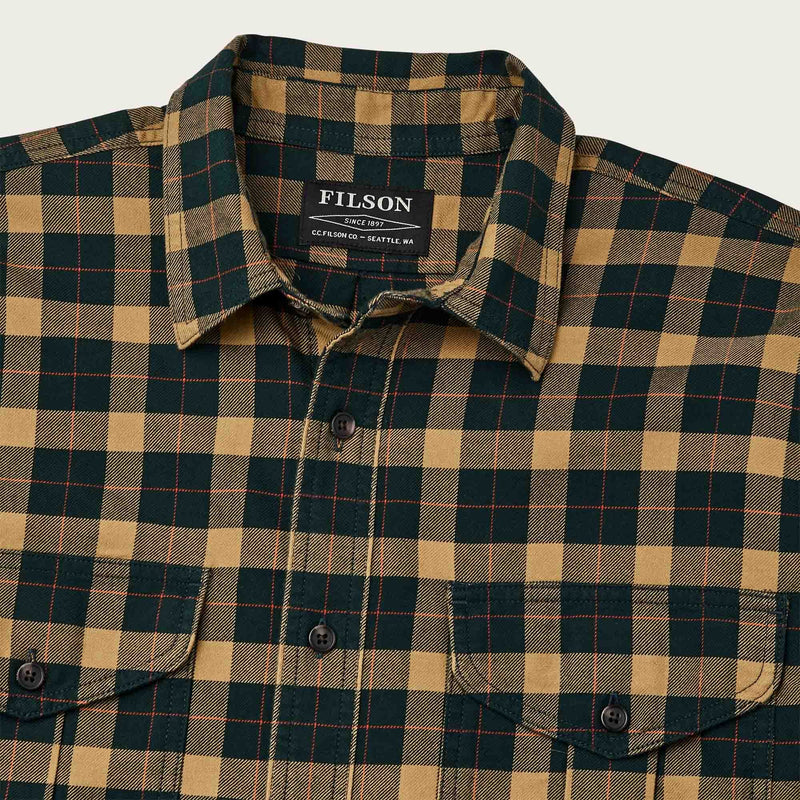 Lightweight alaskan guide shirt di Filson | Spruce bronze plaid (Green)