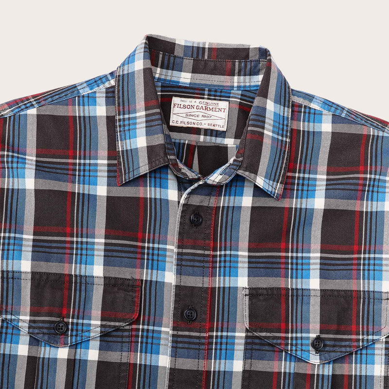 Lightweight alaskan guide shirt by Filson | Glacier blue plaid (Blue)