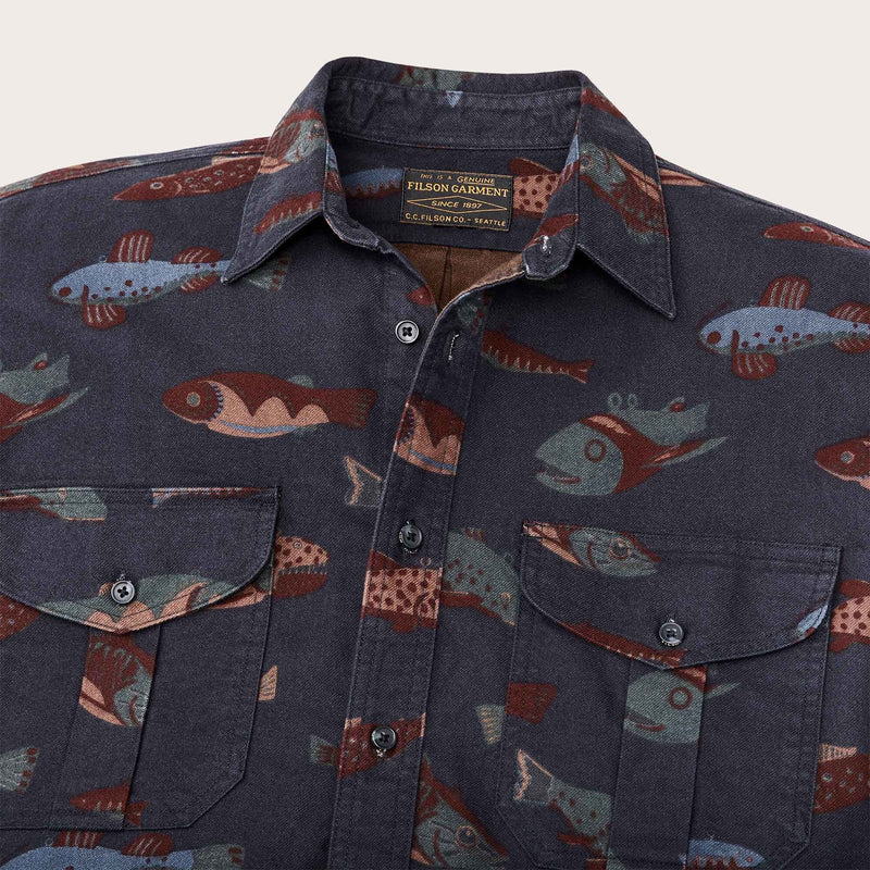 Alaskan guide shirt di Filson | Fish decoy navy (Blue)