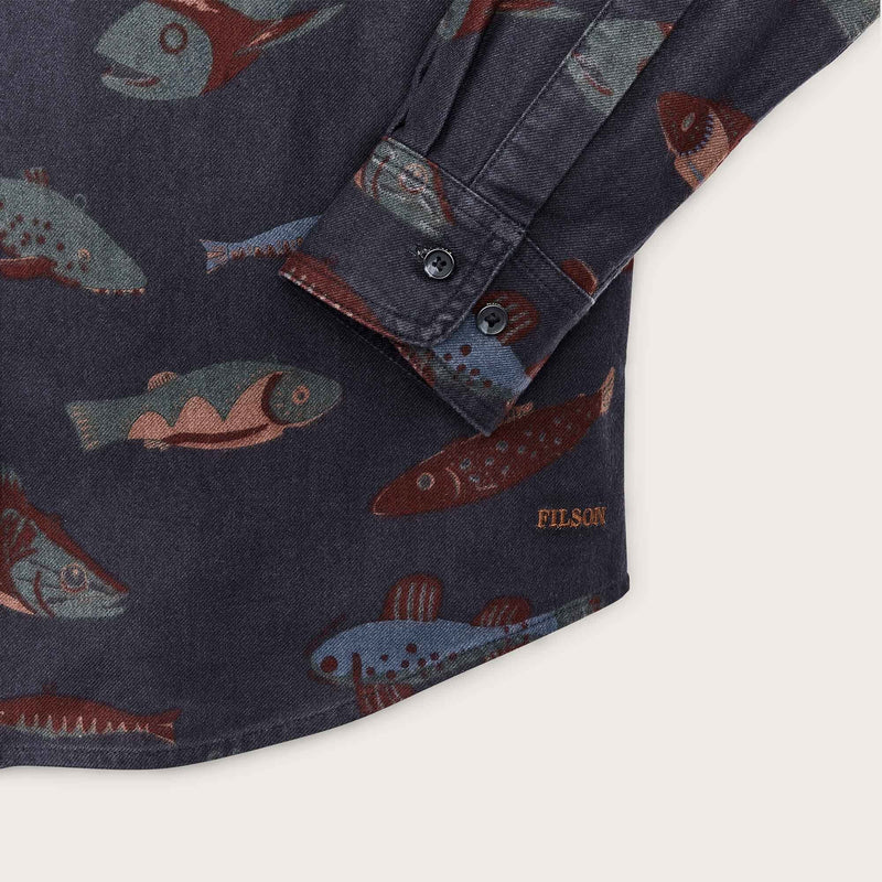 Alaskan guide shirt di Filson | Fish decoy navy (Blue)