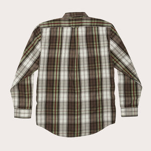 Washed feather cloth shirt di Filson | Sage olive plaid (Green)