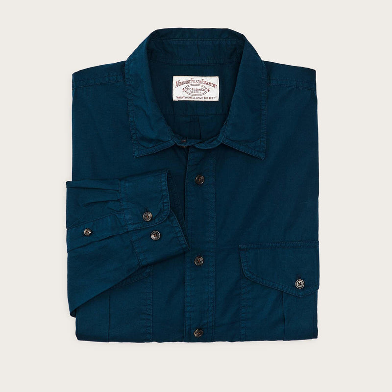 Washed feather cloth shirt di Filson | Blue mussel (Blue)