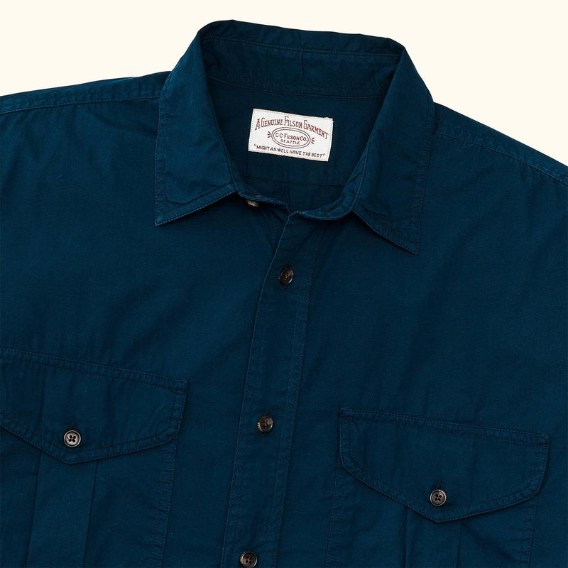 Washed feather cloth shirt di Filson | Blue mussel (Blue)