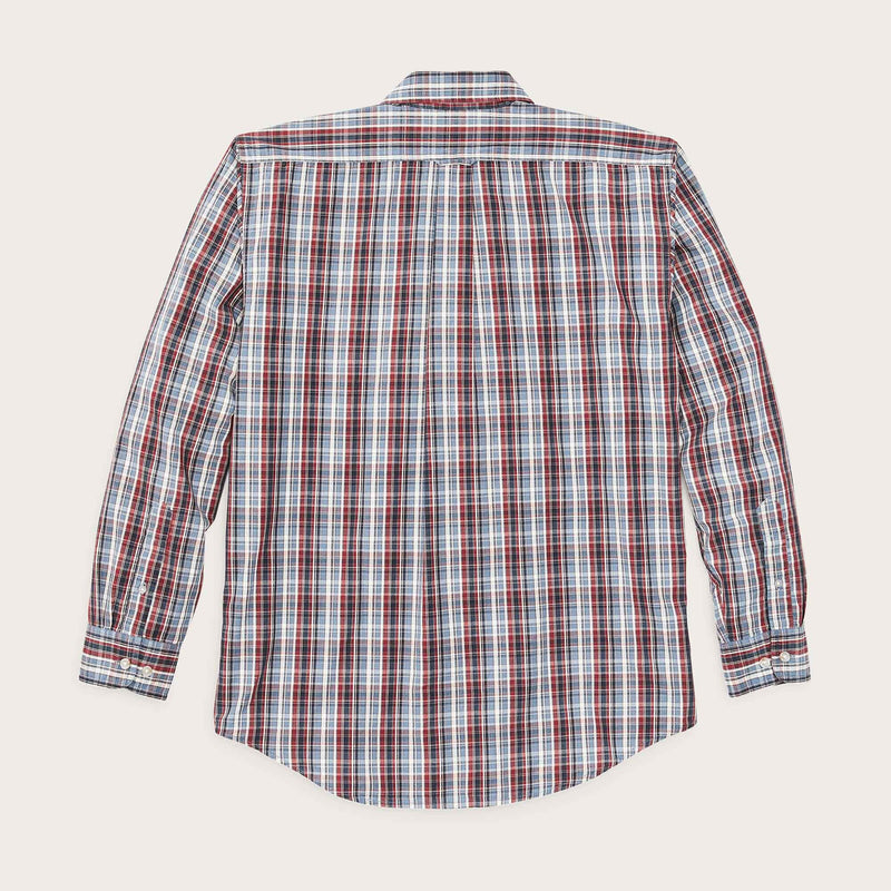 Washed feather cloth shirt by Filson | Navy iron ivory plaid (Multicolor)