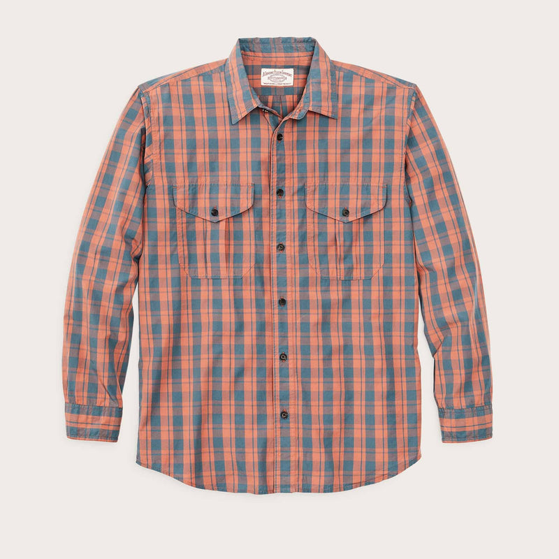 Washed feather cloth shirt par Filson | Faded cedar blue plaid (Multicolour)