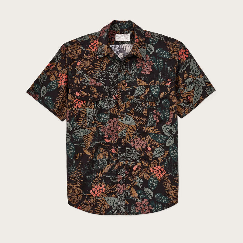 Filson's washed short sleeve feather cloth shirt by Filson | Northwest rainforest (Multicolor)