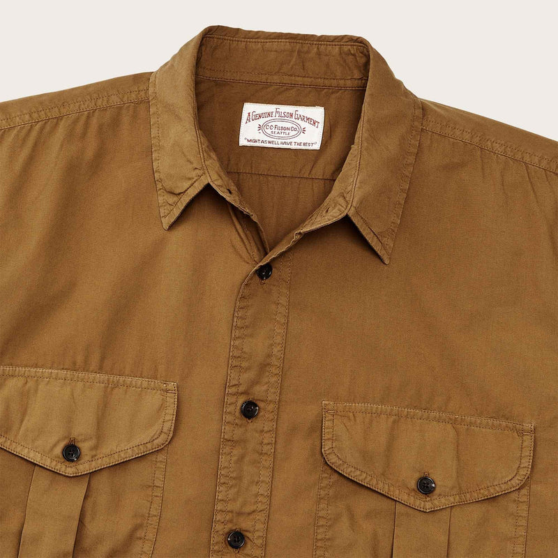 Washed ss feather cloth shirt von Filson | Gold ochre (Yellow)