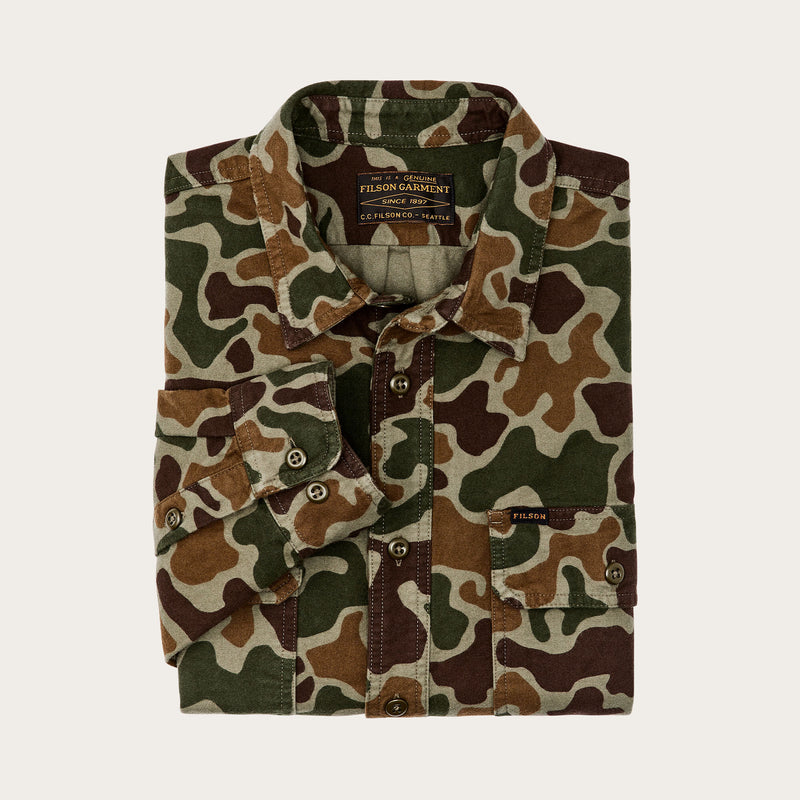 Field flannel shirt by Filson | Frog camo (Green)