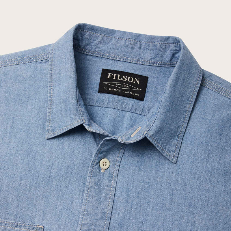 Chambray cpo shirt von Filson | Light indigo chambray (Blue)