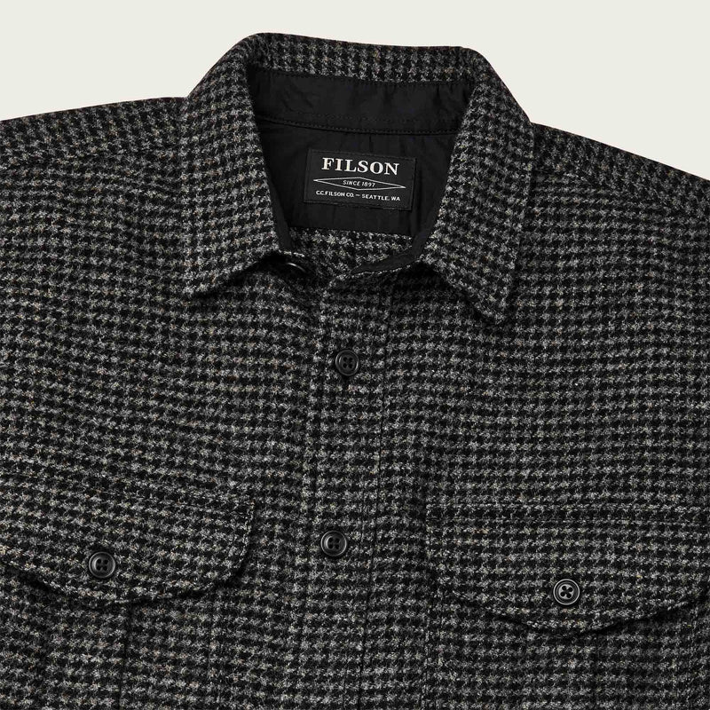 Northwest wool shirt by Filson | Charcoal / black dog (Black)