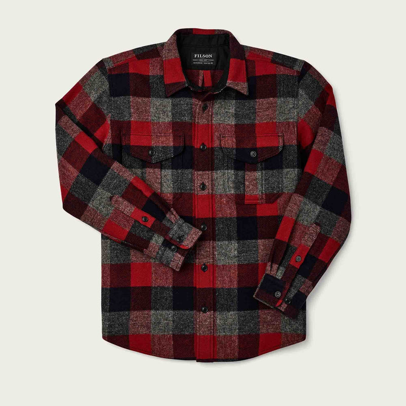 Northwest wool shirt di Filson | Red navy charcoal (Red)