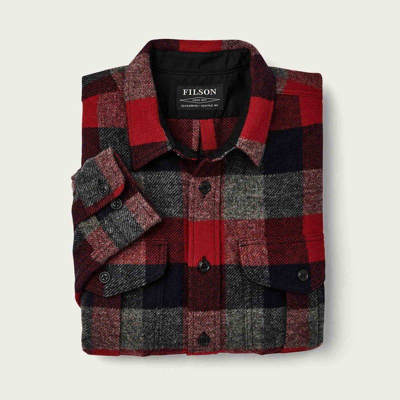 Northwest wool shirt di Filson | Red navy charcoal (Red)