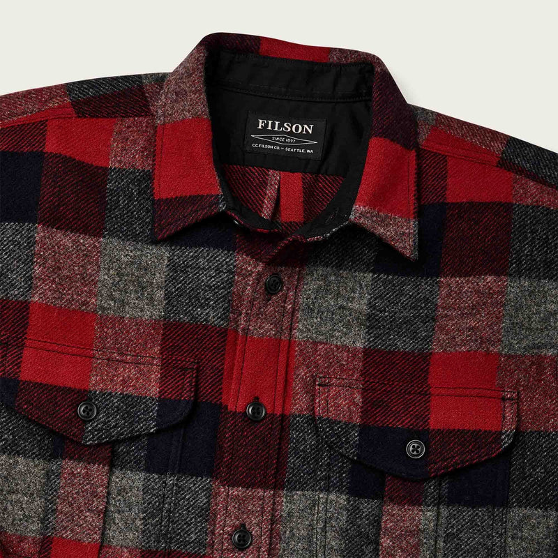 Northwest wool shirt di Filson | Red navy charcoal (Red)