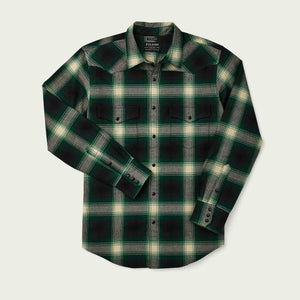 Western flannel shirt by Filson | Bottle green ombre (Green)