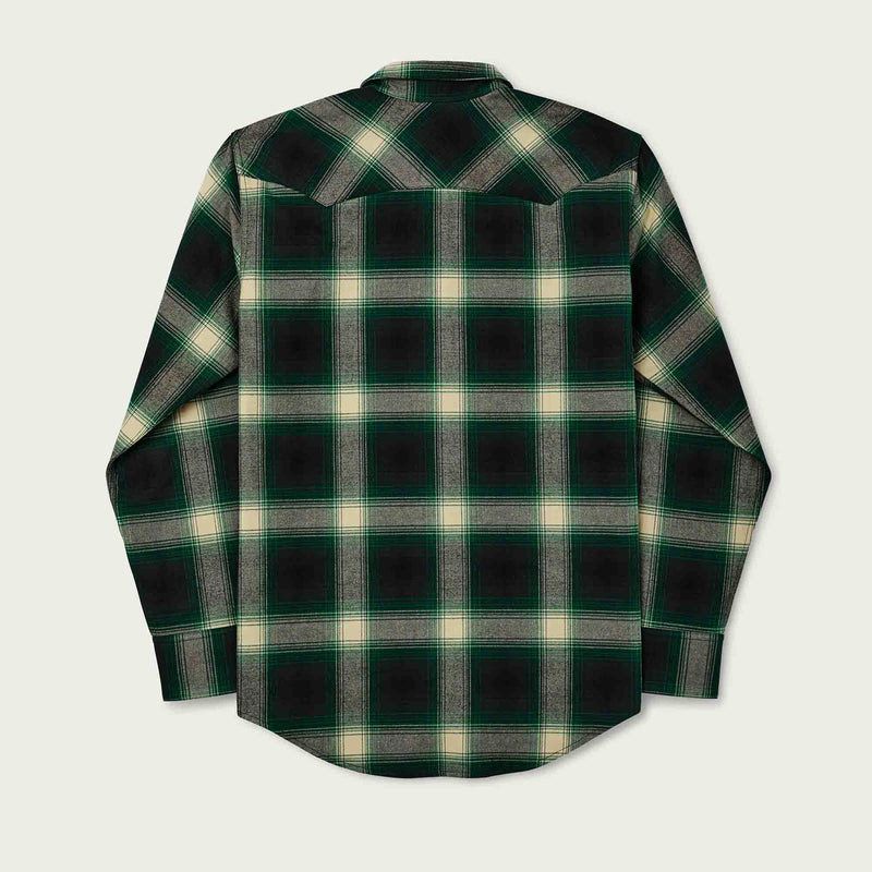 Western flannel shirt by Filson | Bottle green ombre (Green)