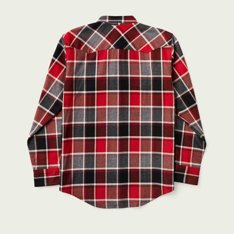 Western flannel shirt by Filson | Red / dark charcoal (Red)