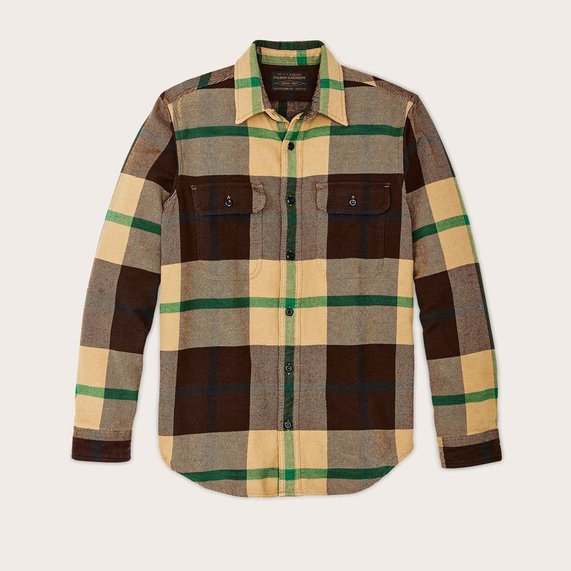 Vintage flannel work shirt von Filson | Tan green coffee (Brown)