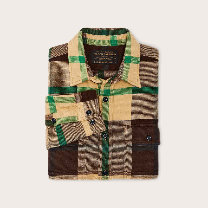 Vintage flannel work shirt von Filson | Tan green coffee (Brown)