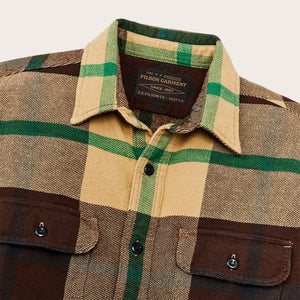 Vintage flannel work shirt von Filson | Tan green coffee (Brown)