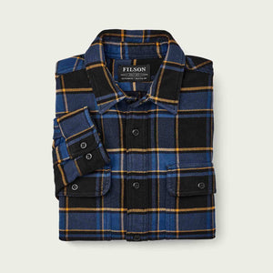 Vintage flannel work shirt di Filson | Cobalt black plaid (Blue)