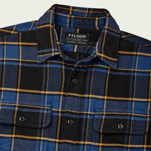 Vintage flannel work shirt di Filson | Cobalt black plaid (Blue)