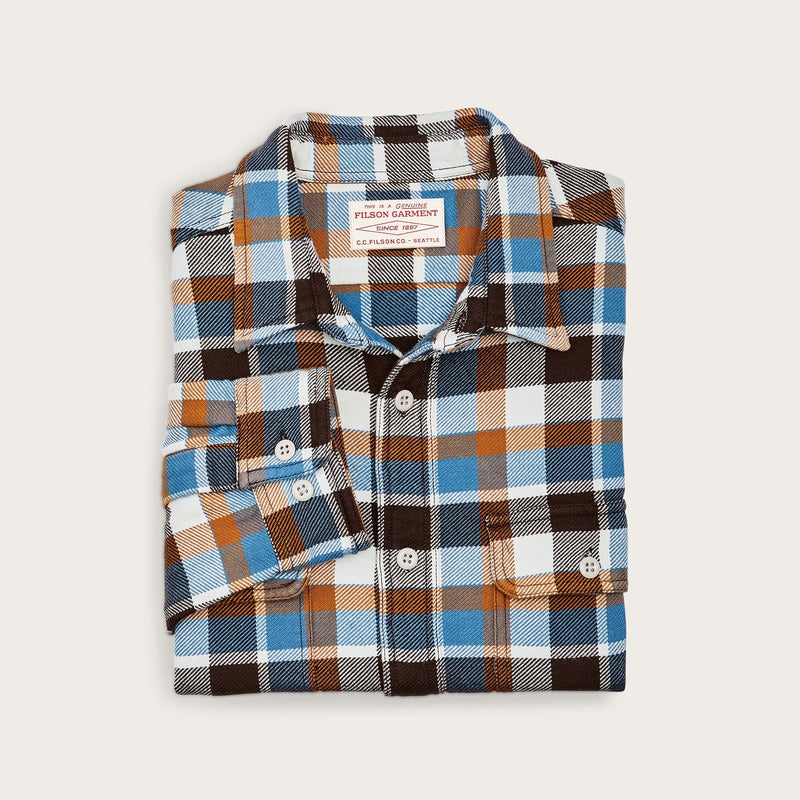 Vintage flannel work shirt von Filson | Brown / cream / ochr (Multicolor)