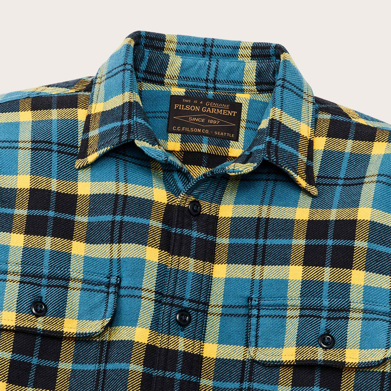 Vintage flannel work shirt di Filson | Blue ash gold plaid (Blue)