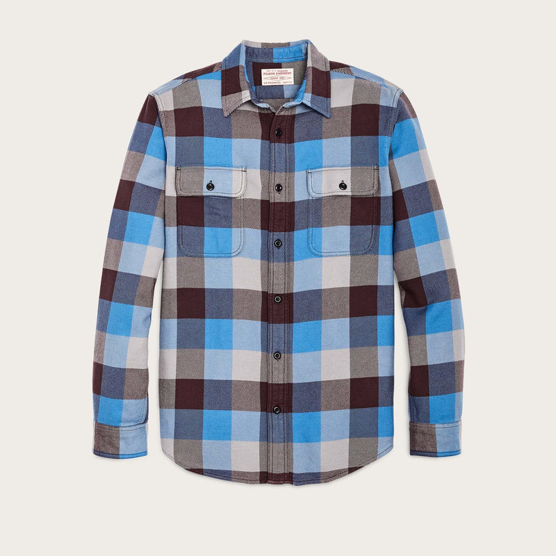 Vintage flannel work shirt von Filson | Blue / maroon / gray (Blue)