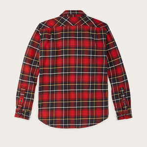 Vintage flannel work shirt by Filson | Red charcoal plaid (Red)