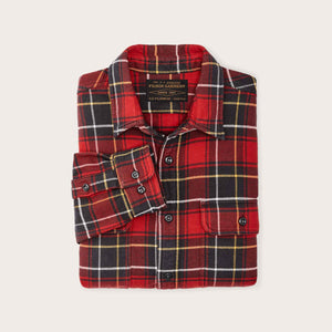 Vintage flannel work shirt by Filson | Red charcoal plaid (Red)