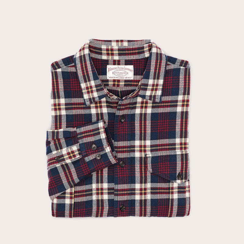 Lt wt alaskan guide shirt by Filson | Navy red white plaid (Multicolor)