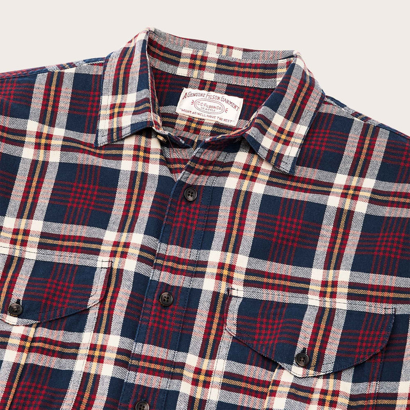 Lt wt alaskan guide shirt by Filson | Navy red white plaid (Multicolor)