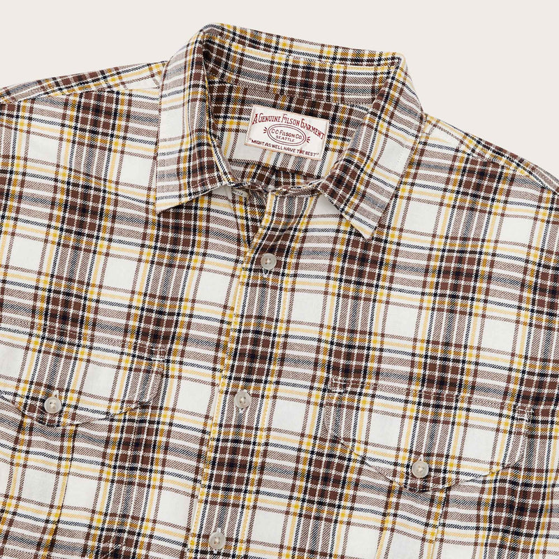 Lt wt alaskan guide shirt di Filson | Tabacco white (Brown)