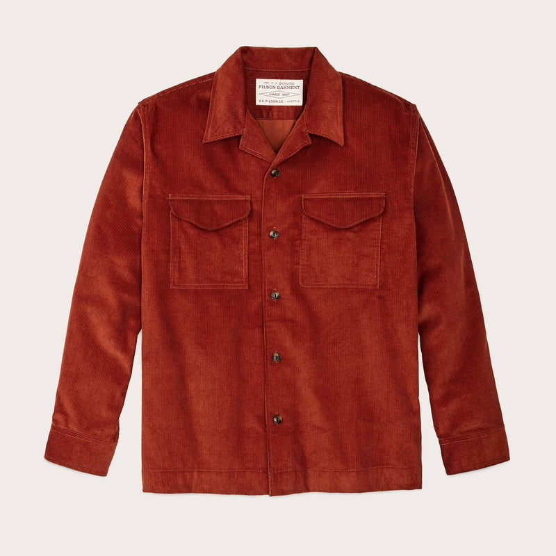 Corduroy camp shirt by Filson | Rust (Red)