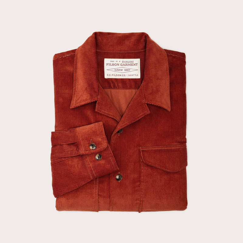 Corduroy camp shirt by Filson | Rust (Red)