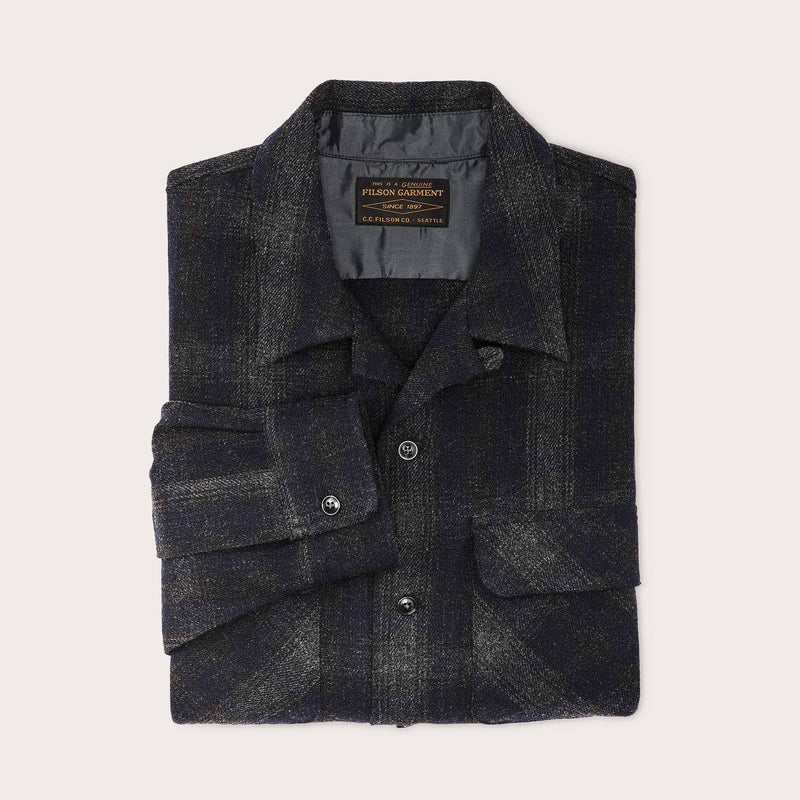 Buckner wool camp shirt di Filson | Navy ink ombre (Blue)