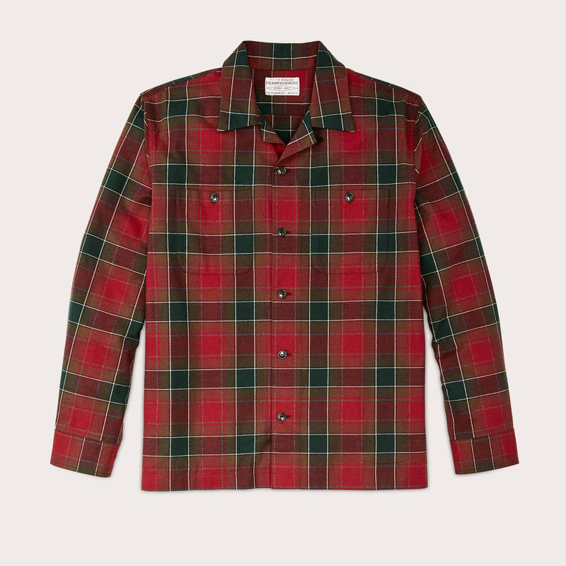 Elk heights camp shirt di Filson | Sycamore green / red plaid (Red)