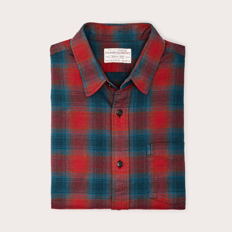 Flannel service shirt von Filson | Smoked red / legion blue plaid (Red)