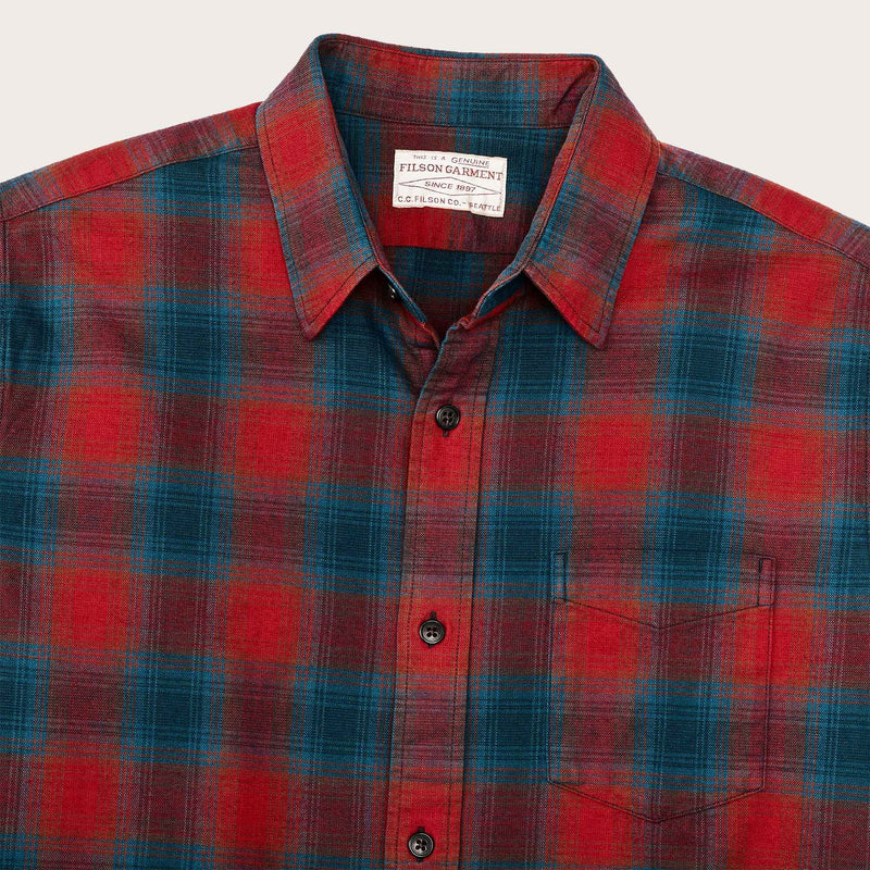 Flannel service shirt von Filson | Smoked red / legion blue plaid (Red)
