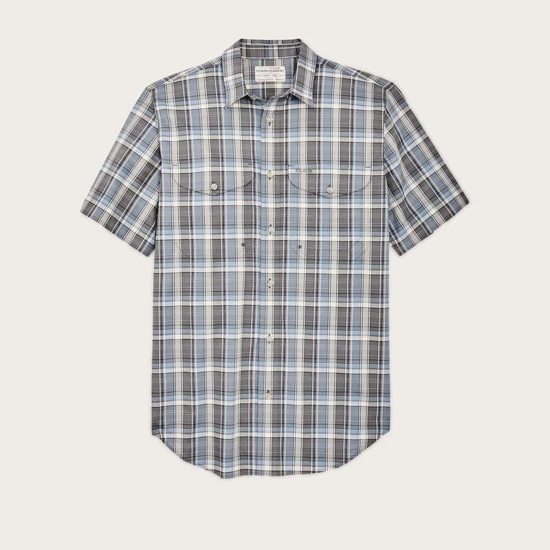 Twin lakes short sleeve sport shirt von Filson | Gray / blue / cream plaid (Blue)