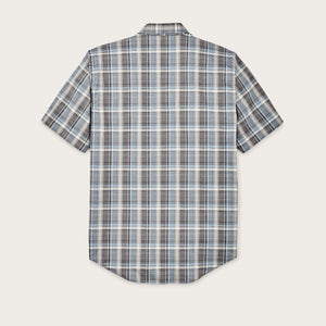 Twin lakes short sleeve sport shirt von Filson | Gray / blue / cream plaid (Blue)