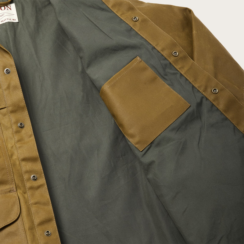 Lined tin cloth cruiser jacket by Filson | Dark tan (Beige)