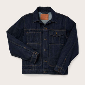 Unlined denim short cruiser jacket di Filson | Rinse indigo (Blue)