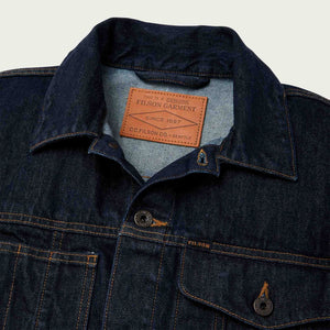 Unlined denim short cruiser jacket di Filson | Rinse indigo (Blue)