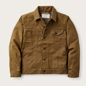 Tin cloth short lined cruiser jacket di Filson | Dark tan (Beige)