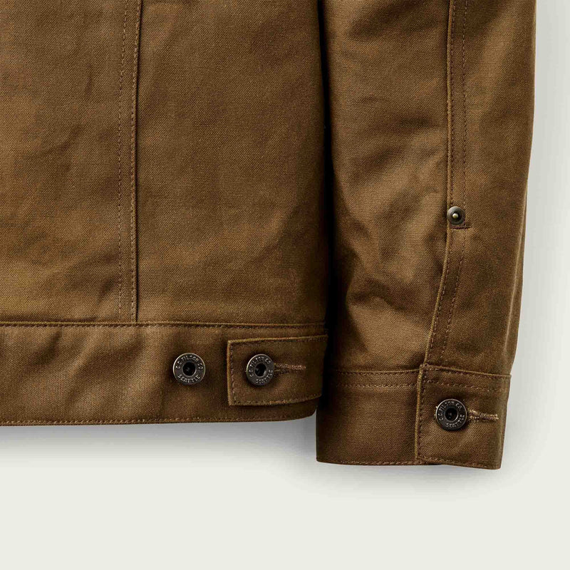 Tin cloth short lined cruiser jacket di Filson | Dark tan (Beige)